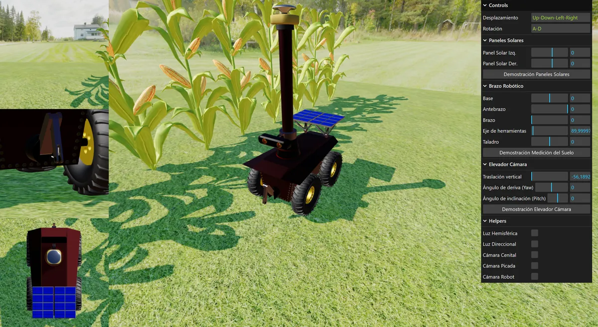 FENOBOT autonomous phenotyping robot in a corn field