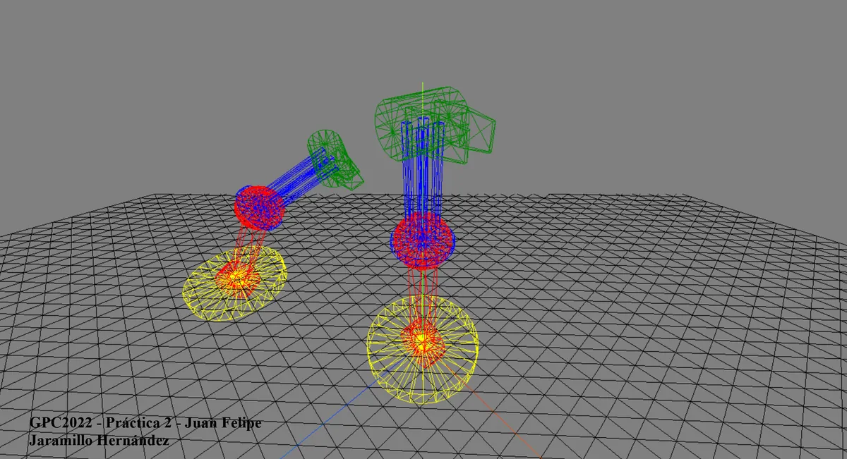 Práctica 2 — wireframe articulated arm