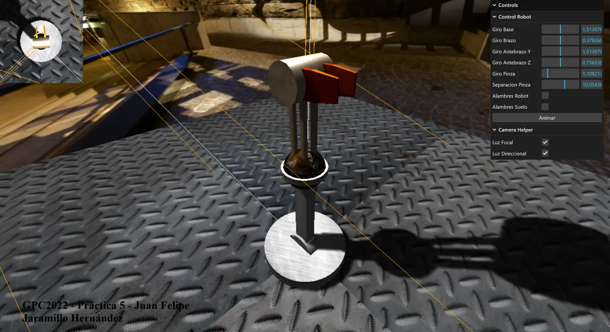 Práctica 5 — textured arm with environment lighting and shadows